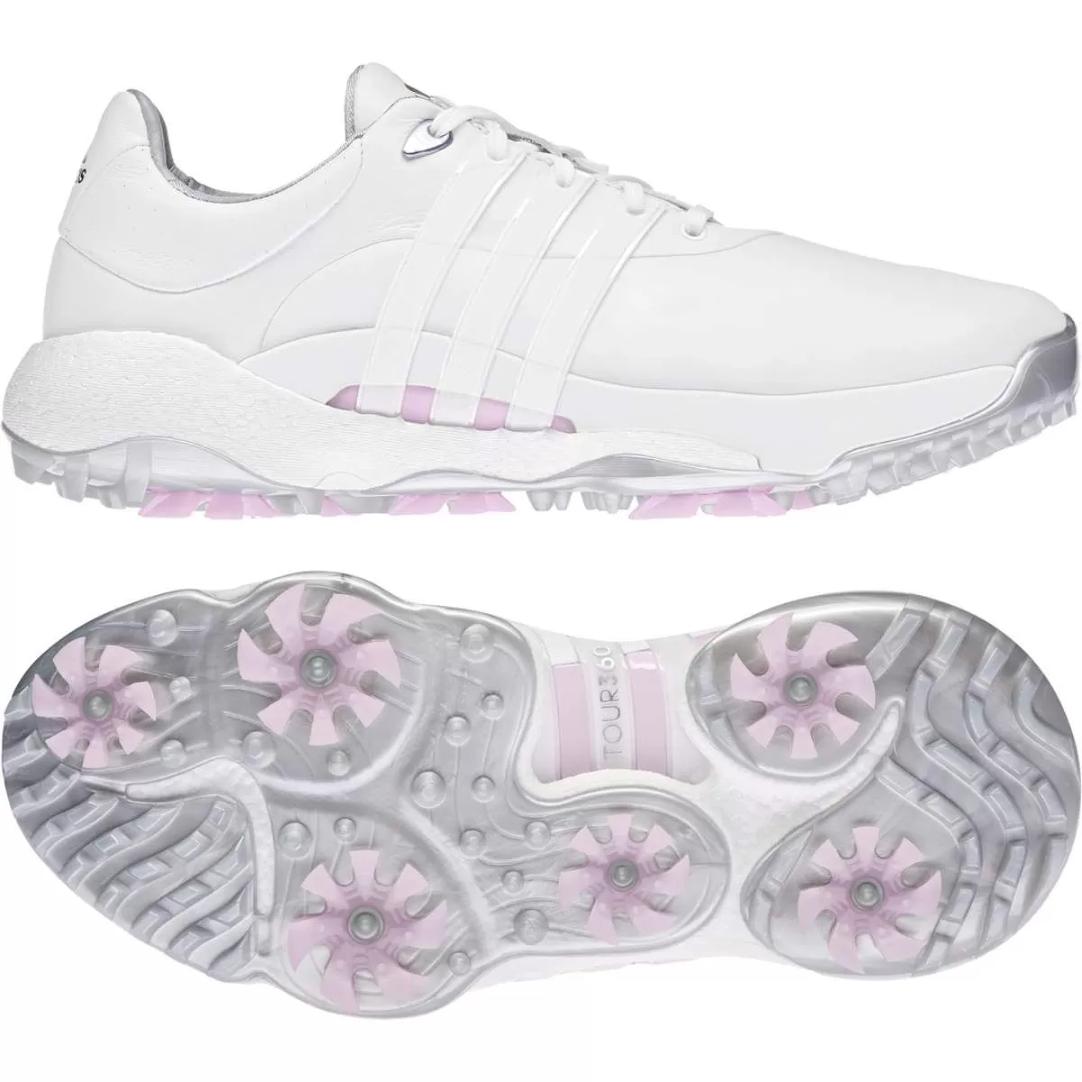 Adidas Women's 2022 Tour360 Infinity Golf Shoe - White/Pink 3 Adidas Women's 2022 Tour360 Infinity Golf Shoe - White/Pink