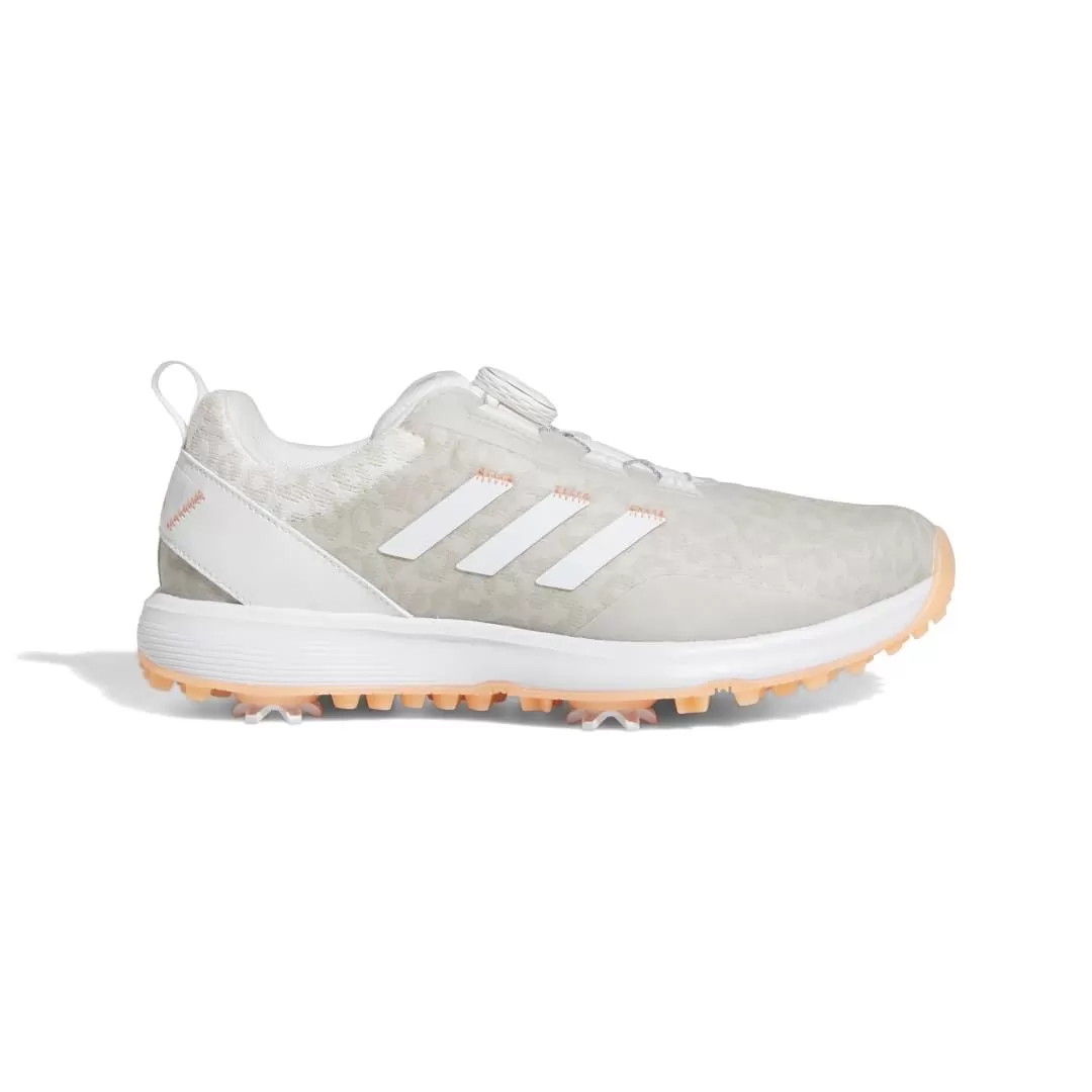 Adidas Women's 2023 S2G BOA Golf Shoe - White/Coral 3 Adidas Women's 2023 S2G BOA Golf Shoe - White/Coral