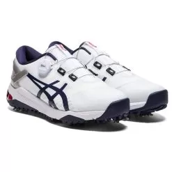 Asics Men's Gel-Course Duo Boa White/Navy Golf Shoes -Golf Shop asics gel course duo boa shoe pair