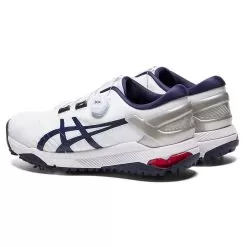 Asics Men's Gel-Course Duo Boa White/Navy Golf Shoes -Golf Shop asics gel course duo boa shoe pair back