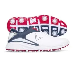 Callaway Men's Coronado V3 Golf Shoe - White/Blue/Red