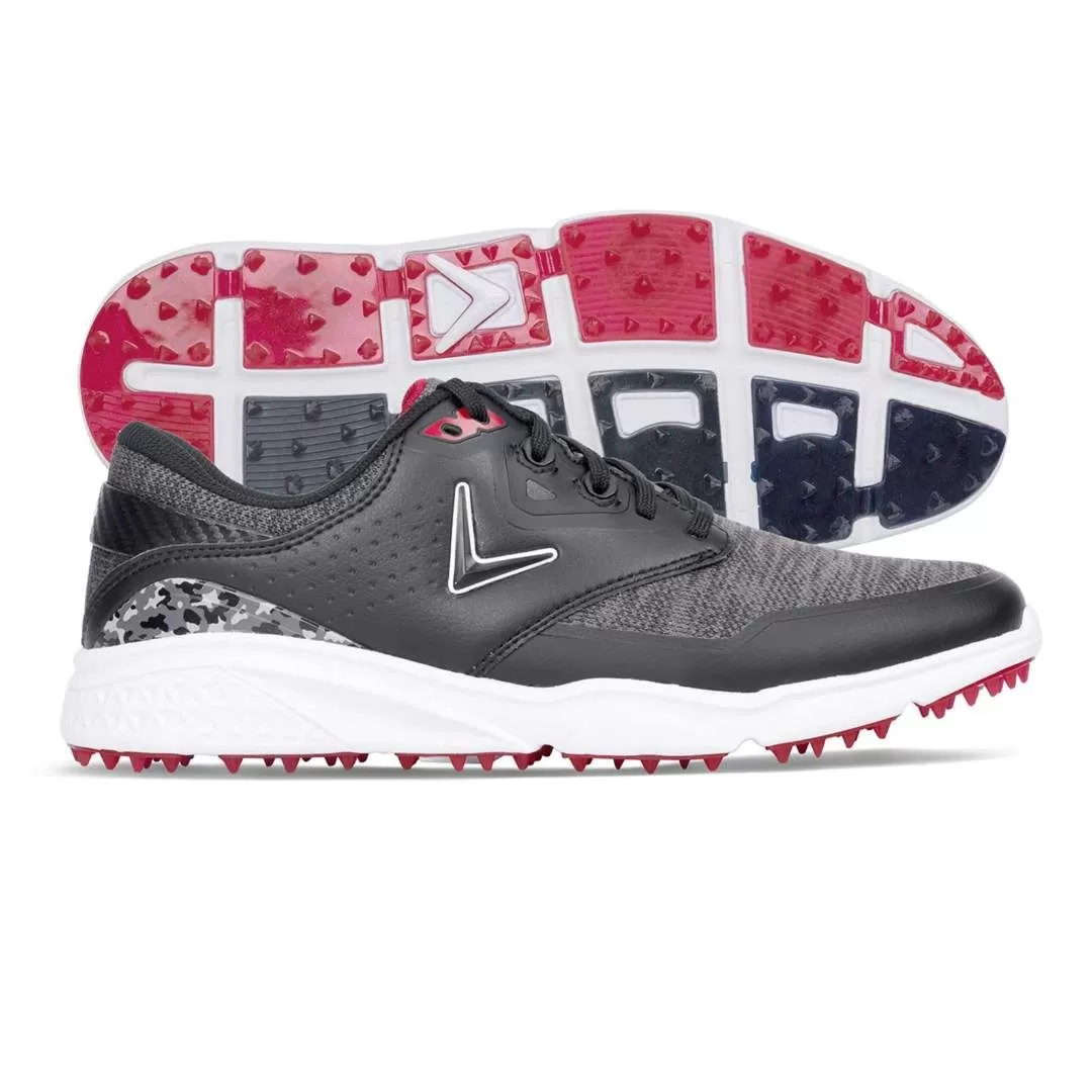 Callaway Men's Coronado V3 Spikeless Golf Shoe - Black/Red 3 Callaway Men's Coronado V3 Spikeless Golf Shoe - Black/Red