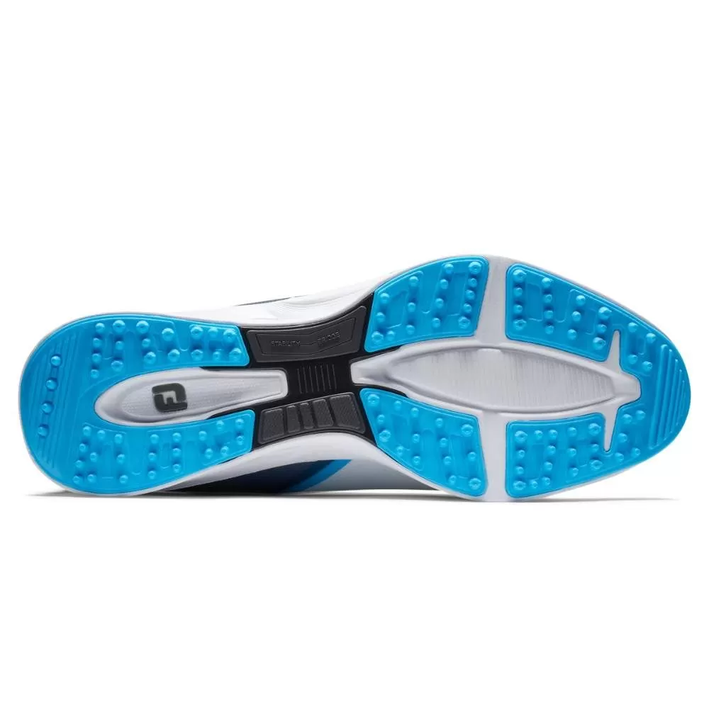FootJoy Men's Fuel Sport White/Blue Golf Shoe - 55454 7 FootJoy Men's Fuel Sport White/Blue Golf Shoe - 55454 - Image 5