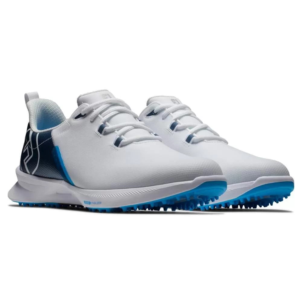 FootJoy Men's Fuel Sport White/Blue Golf Shoe - 55454 8 FootJoy Men's Fuel Sport White/Blue Golf Shoe - 55454 - Image 6