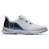 FootJoy Men's Fuel Sport White/Blue Golf Shoe - 55454 -Golf Shop footjoy mens fuel sport whiteblue golf shoe 55454 139836 c 1