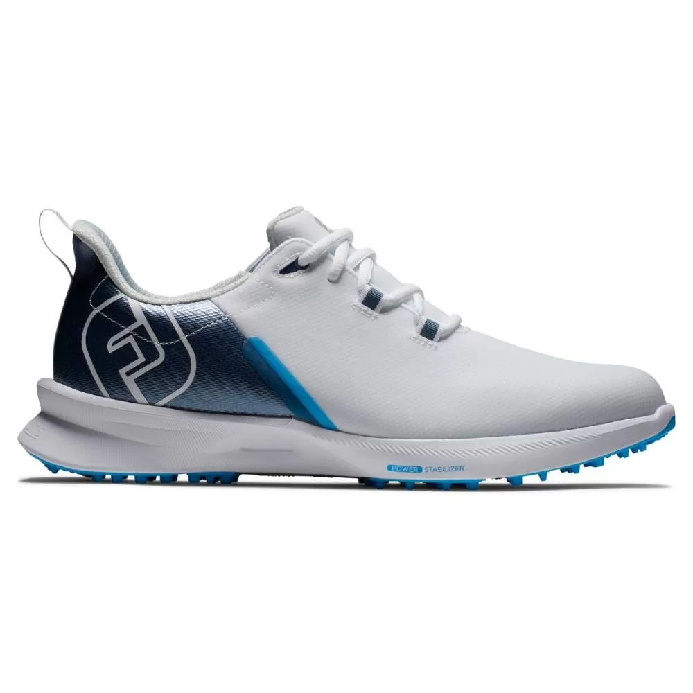 FootJoy Men's Fuel Sport White/Blue Golf Shoe - 55454 3 FootJoy Men's Fuel Sport White/Blue Golf Shoe - 55454