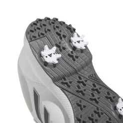 Adidas Mens 2023 Tech Response 3.0 Golf Shoe - White/Silver -Golf Shop gv6888 9 footwear photography detail view 2 white