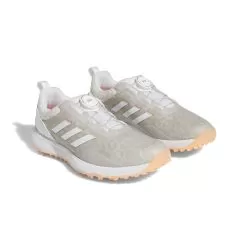 Adidas Women's 2023 S2G BOA Golf Shoe - White/Coral 14 Adidas Women's 2023 S2G BOA Golf Shoe - White/Coral -Golf Shop gv9434 6 footwear photography front lateral top view white
