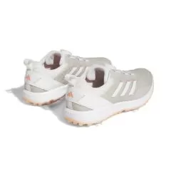 Adidas Women's 2023 S2G BOA Golf Shoe - White/Coral 15 Adidas Women's 2023 S2G BOA Golf Shoe - White/Coral -Golf Shop gv9434 7 footwear photography back lateral top view white