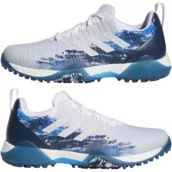 Adidas Men's 2022 CodeChaos Golf Shoe - Grey/Crew Navy -Golf Shop gw5341 10 footwear photography mirrored pair view white
