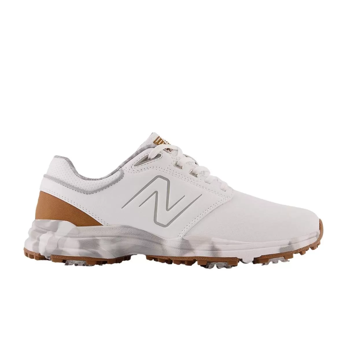New Balance Men's Brighton Golf Shoe - White/Brown 3 New Balance Men's Brighton Golf Shoe - White/Brown