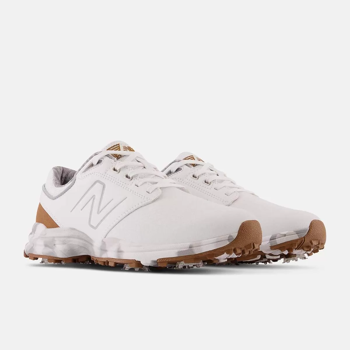 New Balance Men's Brighton Golf Shoe - White/Brown 7 New Balance Men's Brighton Golf Shoe - White/Brown - Image 5