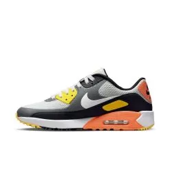 Nike Men's Air Max 90 G Golf Shoe - Smoke Grey/Yellow -Golf Shop nike mens air max 90 g golf shoe smoke greyyellow 140585 c 2