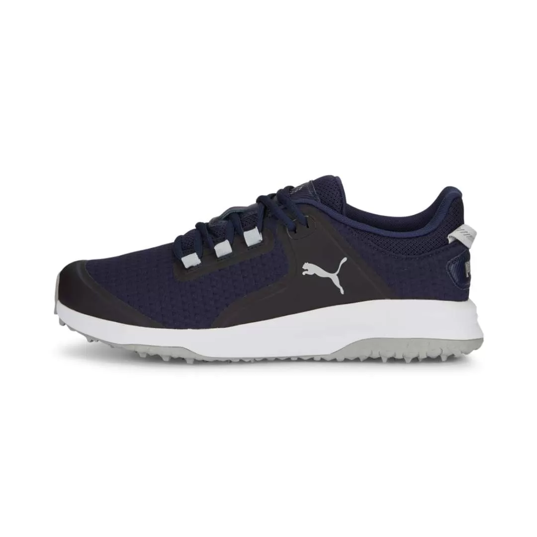 Puma Men's 2023 Fusion Grip Golf Shoe - Navy/Silver/Quiet Shade 3 Puma Men's 2023 Fusion Grip Golf Shoe - Navy/Silver/Quiet Shade