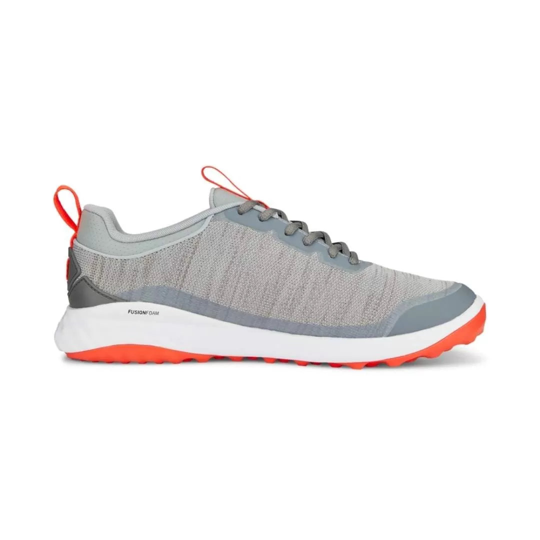 Puma Men's 2023 Fusion Pro Golf Shoe - Gray/Silver/Red Blast 4 Puma Men's 2023 Fusion Pro Golf Shoe - Gray/Silver/Red Blast - Image 2
