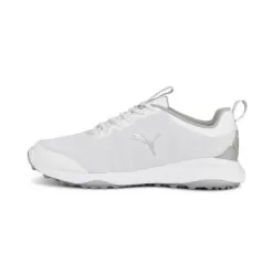 Puma Men's 2023 Fusion Pro Golf Shoe - White/Silver/High Rise