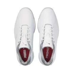 Puma Men's 2023 ProAdapt Alphacat Leather Golf Shoe - White/Silver -Golf Shop puma mens 2023 proadapt alphacat leather golf shoe whitesilver 137696 c 4