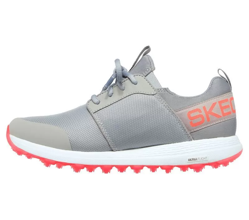 Skechers Women's Go Golf Max Sport Golf Shoe - Grey/Coral 6 Skechers Women's Go Golf Max Sport Golf Shoe - Grey/Coral - Image 4