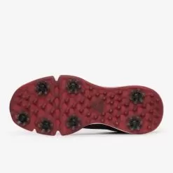 TravisMathew Men's The Ringer Spiked Golf Shoe - Black/ Ruby Wine -Golf Shop travismathew mens the ringer spiked golf shoe black ruby wine 138979 c 2