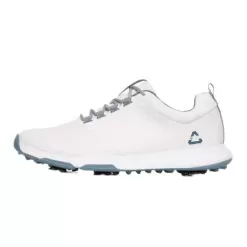 TravisMathew Men's The Ringer Spiked Golf Shoe - White/Sleet